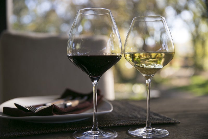 The One Wine Glass - Perfectly Designed Shaped Wine Glasses For all Types of Wine By Master Sommelier Andrea Robinson, Premium Mixed Set of 1 Red Wine Glass and 1 White Wine Glass, Lead Free Crystal
